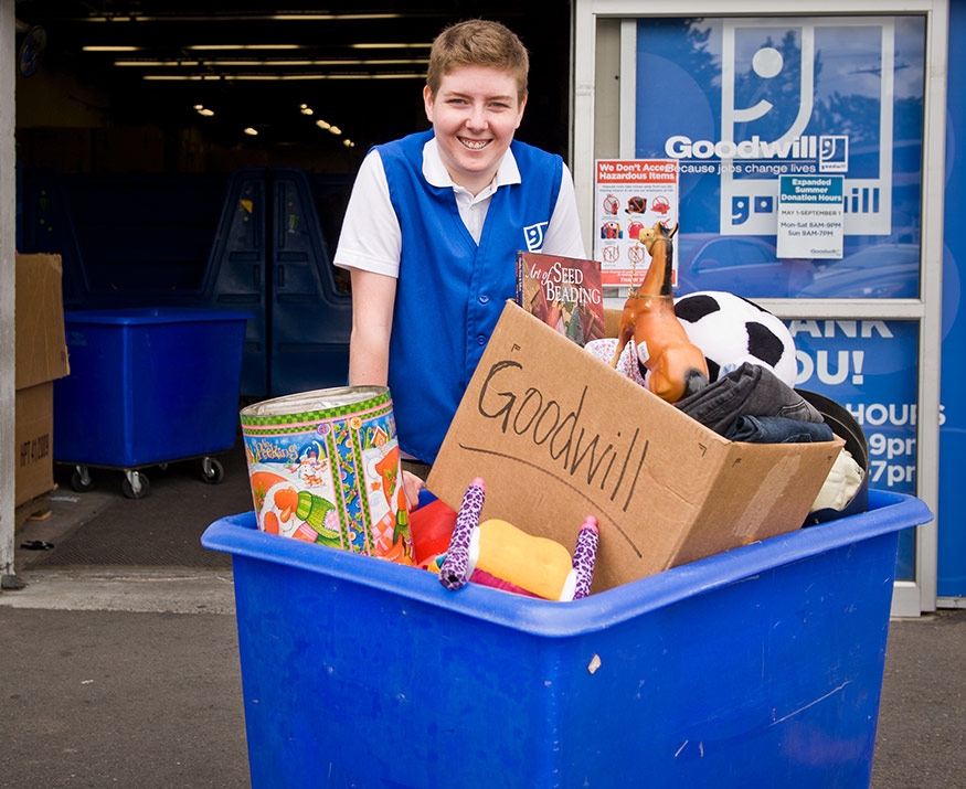 Goodwill donation bucket