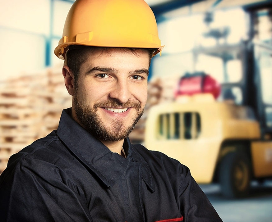 Worker in hard hat