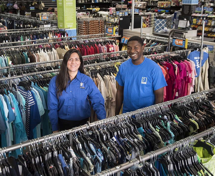 Goodwill workers in store